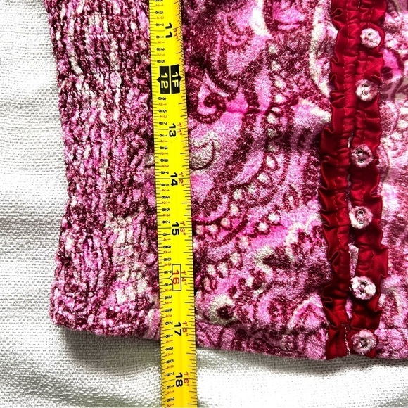 Free People Dare Me Velvet Blouse Size L - Picture 4 of 9